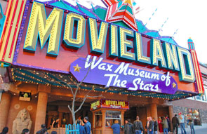 Exterior view of the Movieland Wax Museum on Clifton Hill