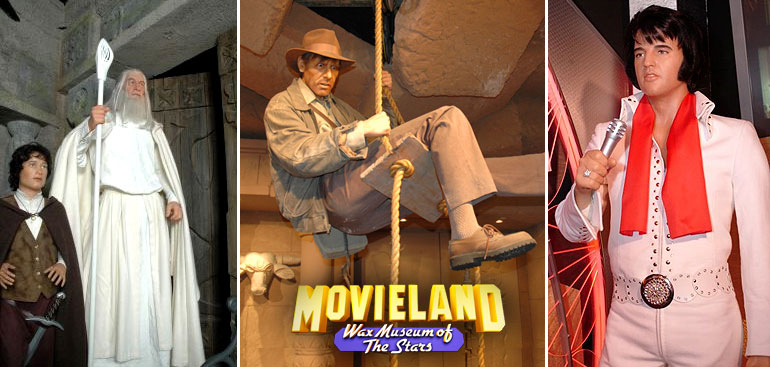 Characters at the Movieland Wax Museum